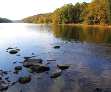 The Potomac River in West Virginia in autumn